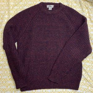 Vintage Gap Clothing Co maroon purple chunky knit crewneck sweater large